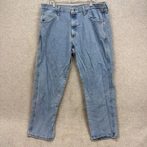 Wrangler Rugged Wear Jeans Mens 38x30 Blue Denim Pants Cowboy Work Utility